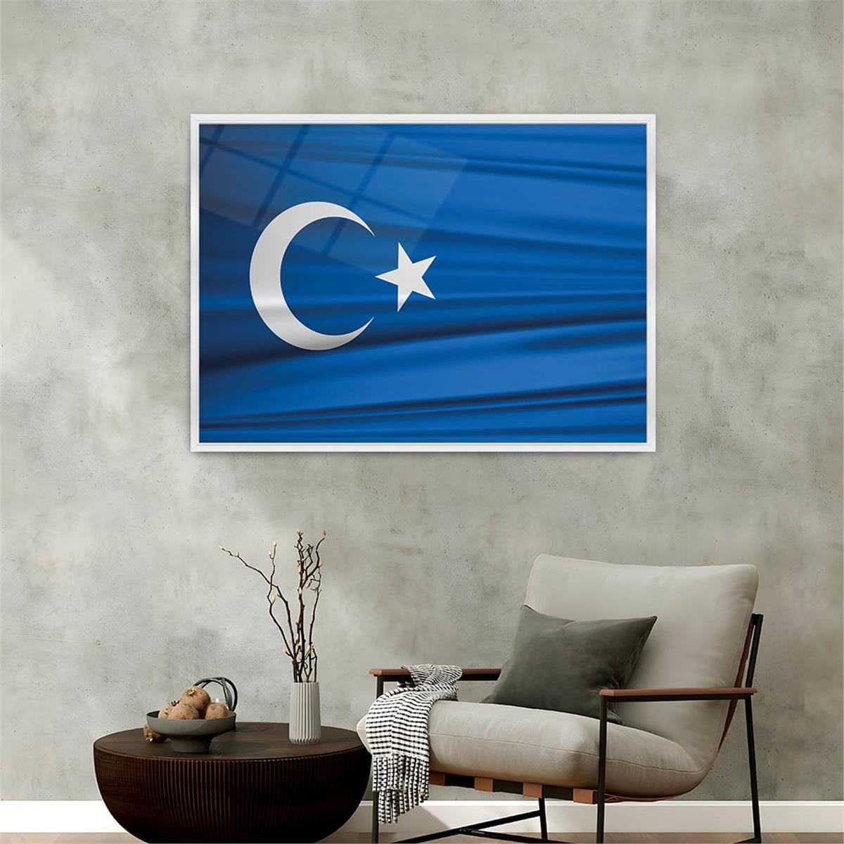 Alüminyum Çerçeveli Vatan Temalı Cam Tablo 066