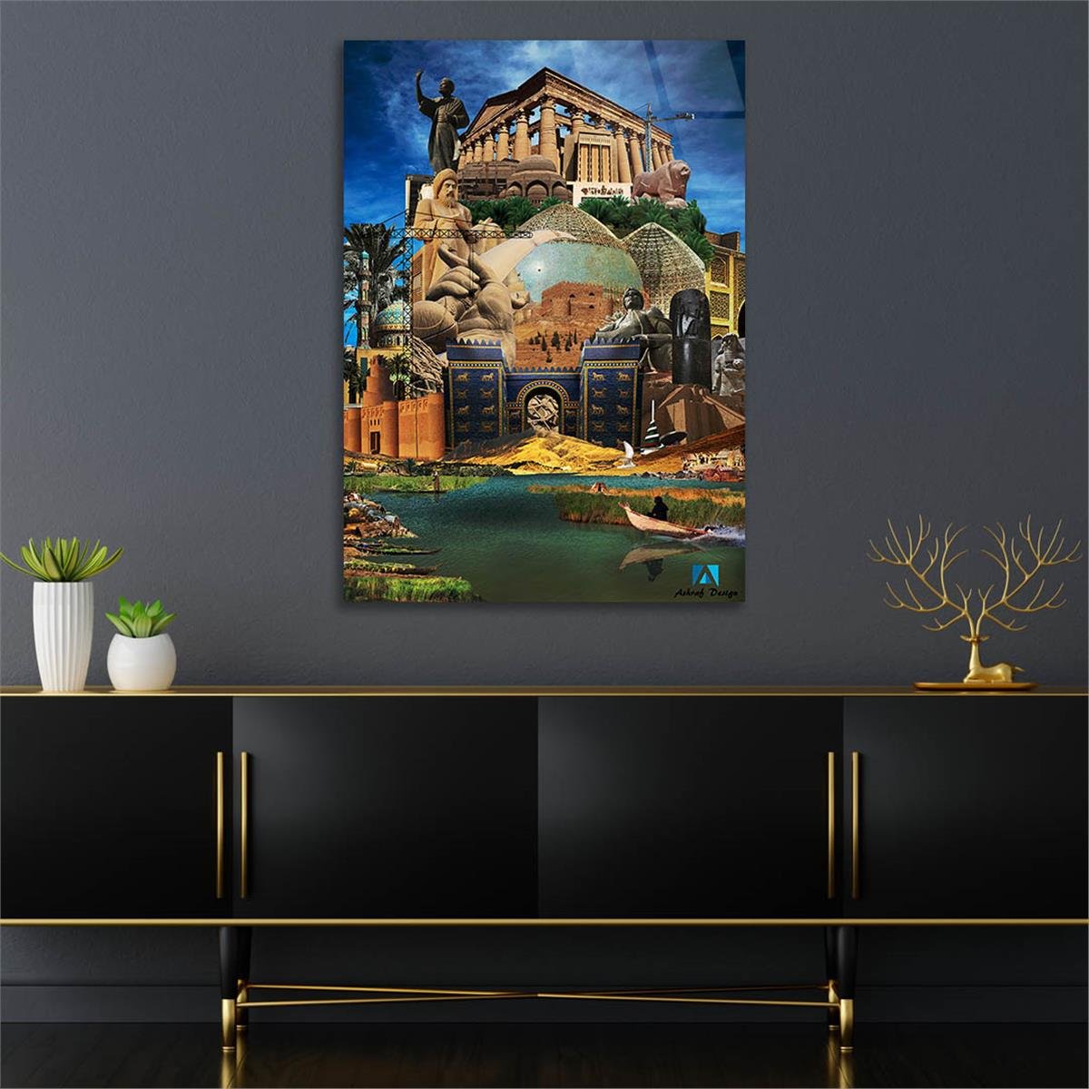 Tempered Glasss Wall Arts Art-Themed