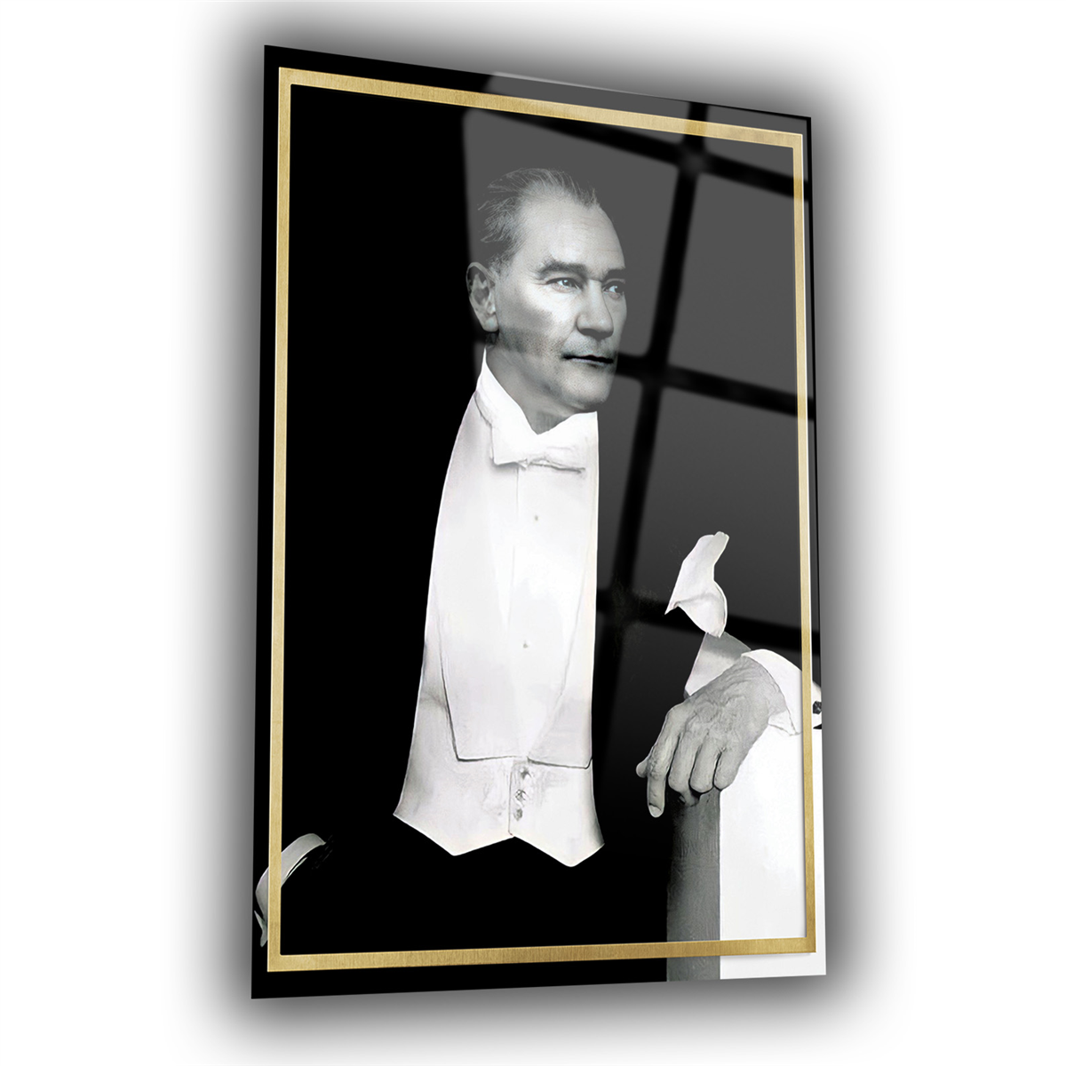 Klasik Atatürk Portresi Cam Tablo