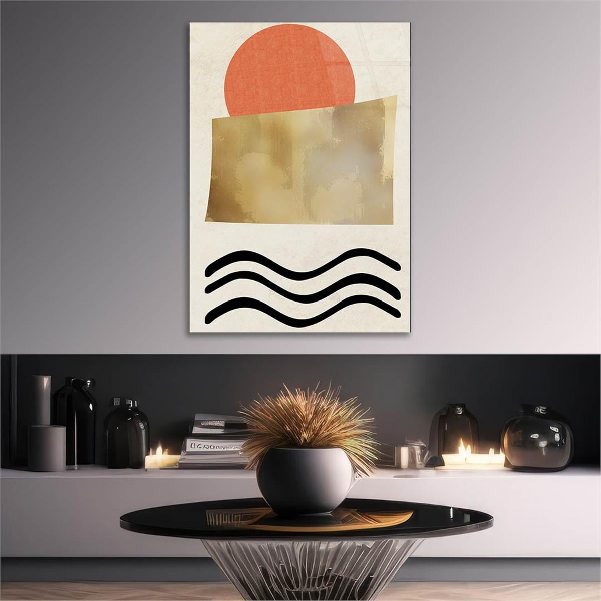 Vertical Tempered Glasss Wall Arts Art-Themed275