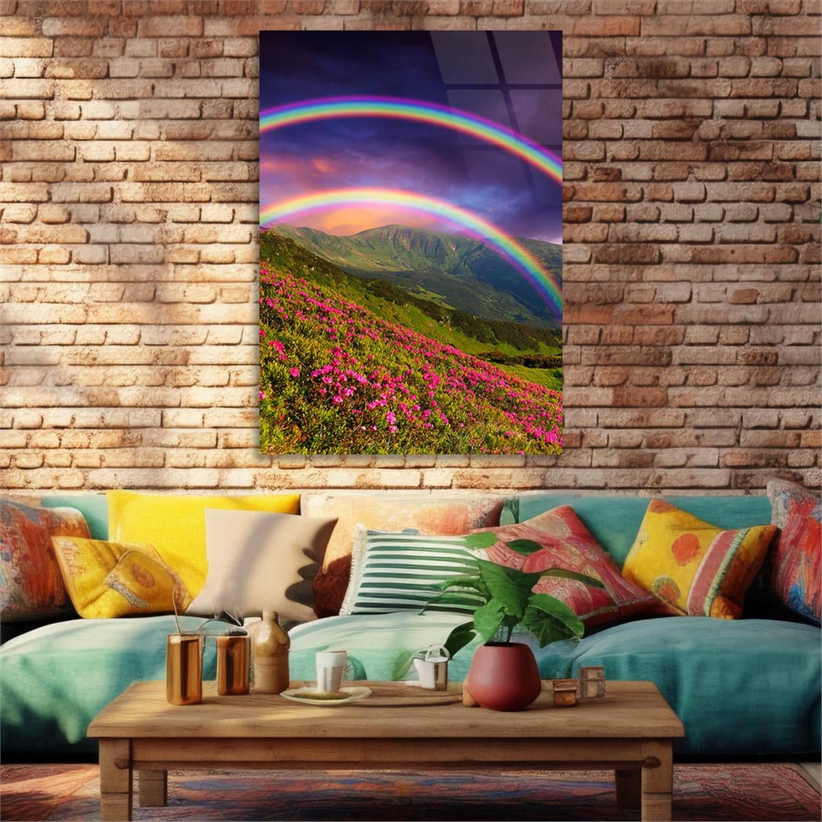 Tempered Glasss Wall Arts Natured-Themed