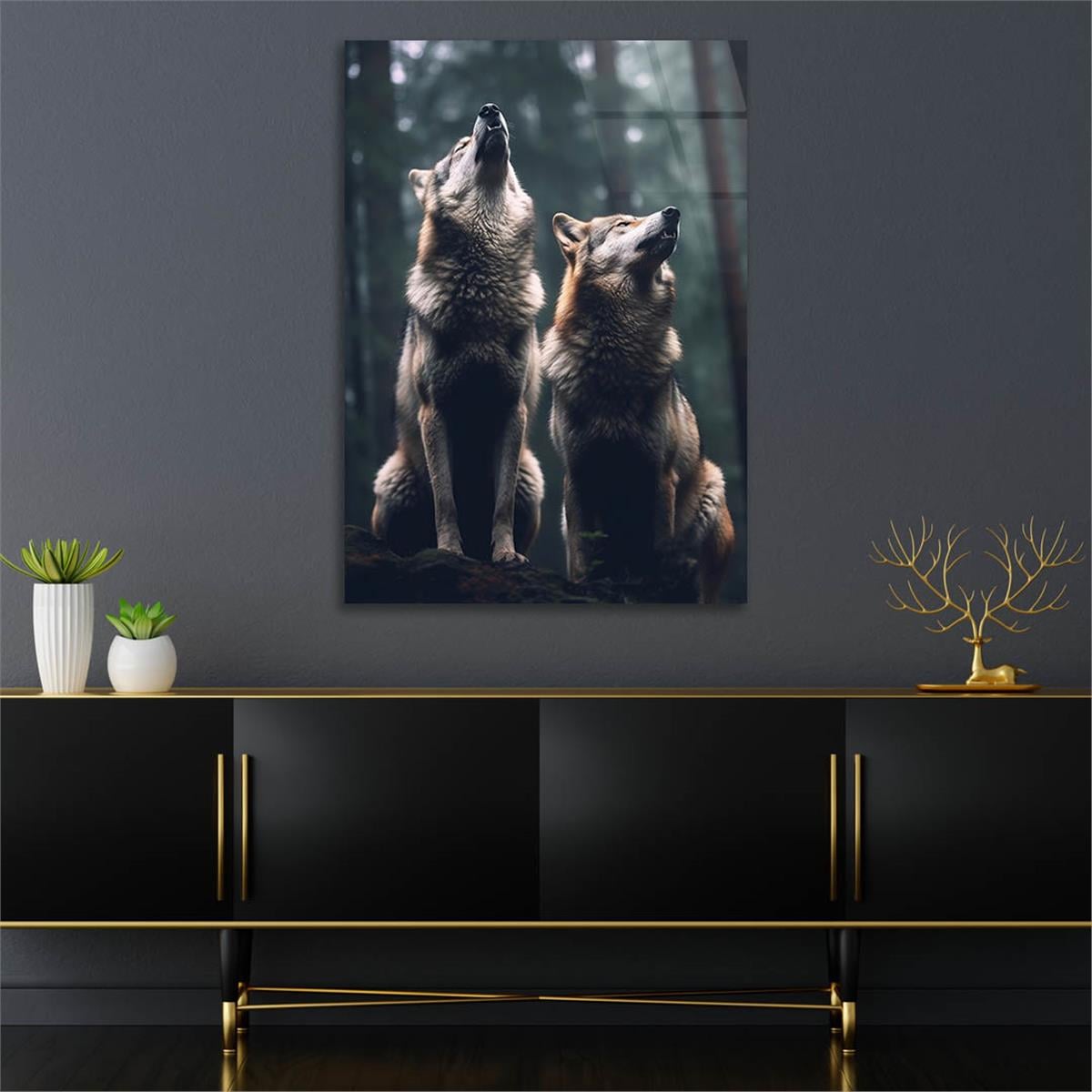 Vertical Tempered Glasss Wall Arts Art-Themed 302