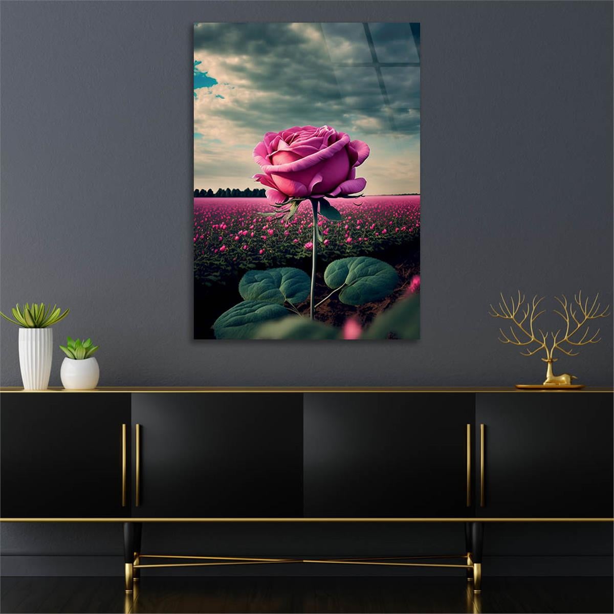 Vertical Tempered Glasss Wall Arts Natured-Themed208