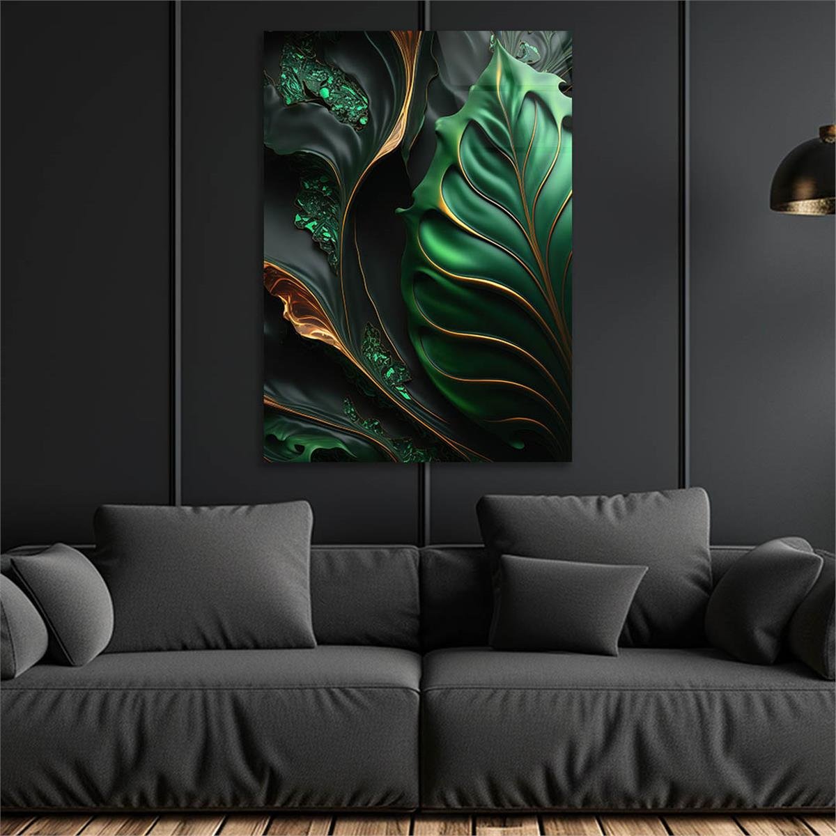 Dikey Sanat Temalı Cam Tablo 436
