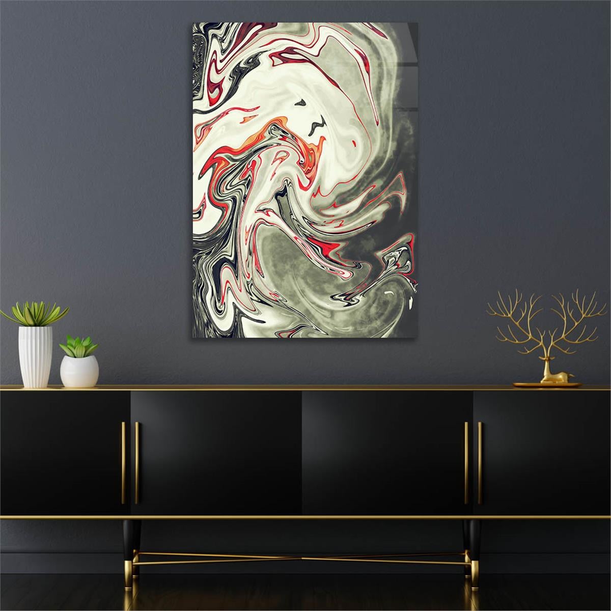 Vertical Tempered Glasss Wall Arts Art-Themed223