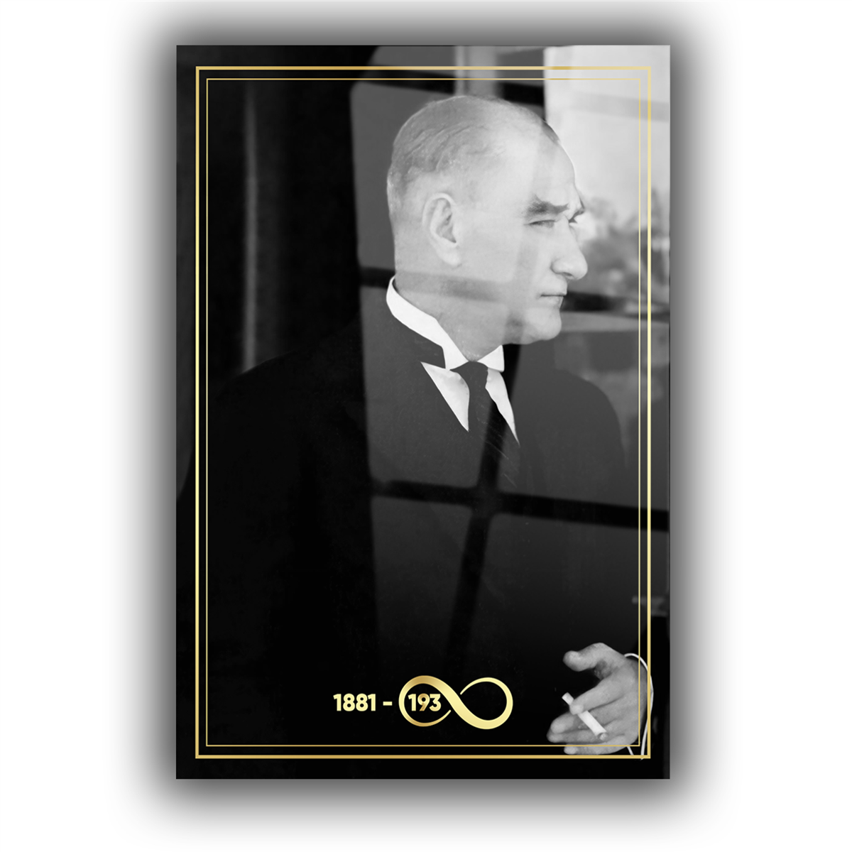 Dikey VatanTemalı Cam Tablo 238