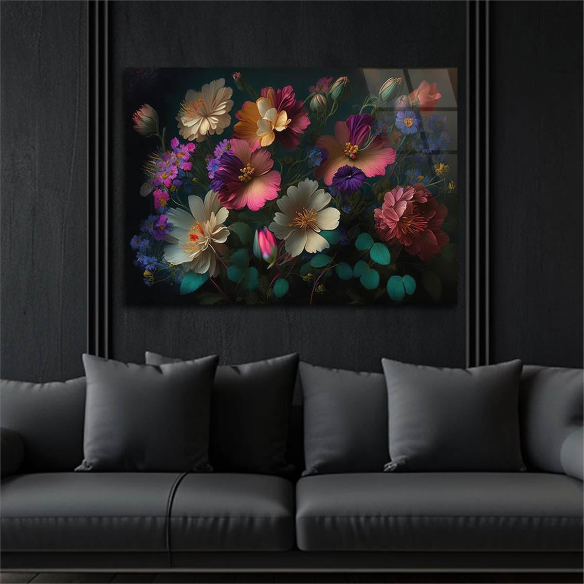 Horizontal Natured-Themed Tempered Glass Wall Art 296