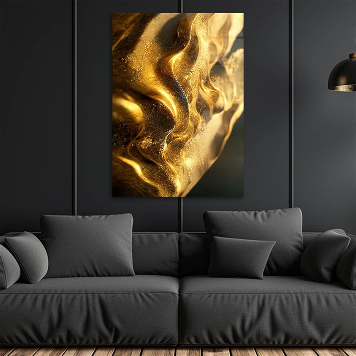 Dikey Sanat Temalı Cam Tablo 562