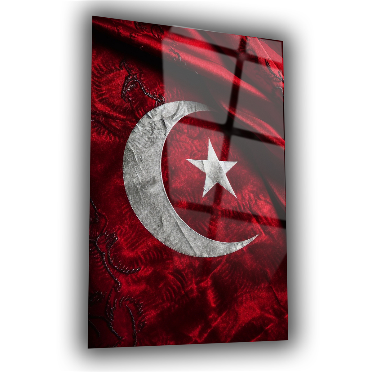 Dikey VatanTemalı Cam Tablo 185