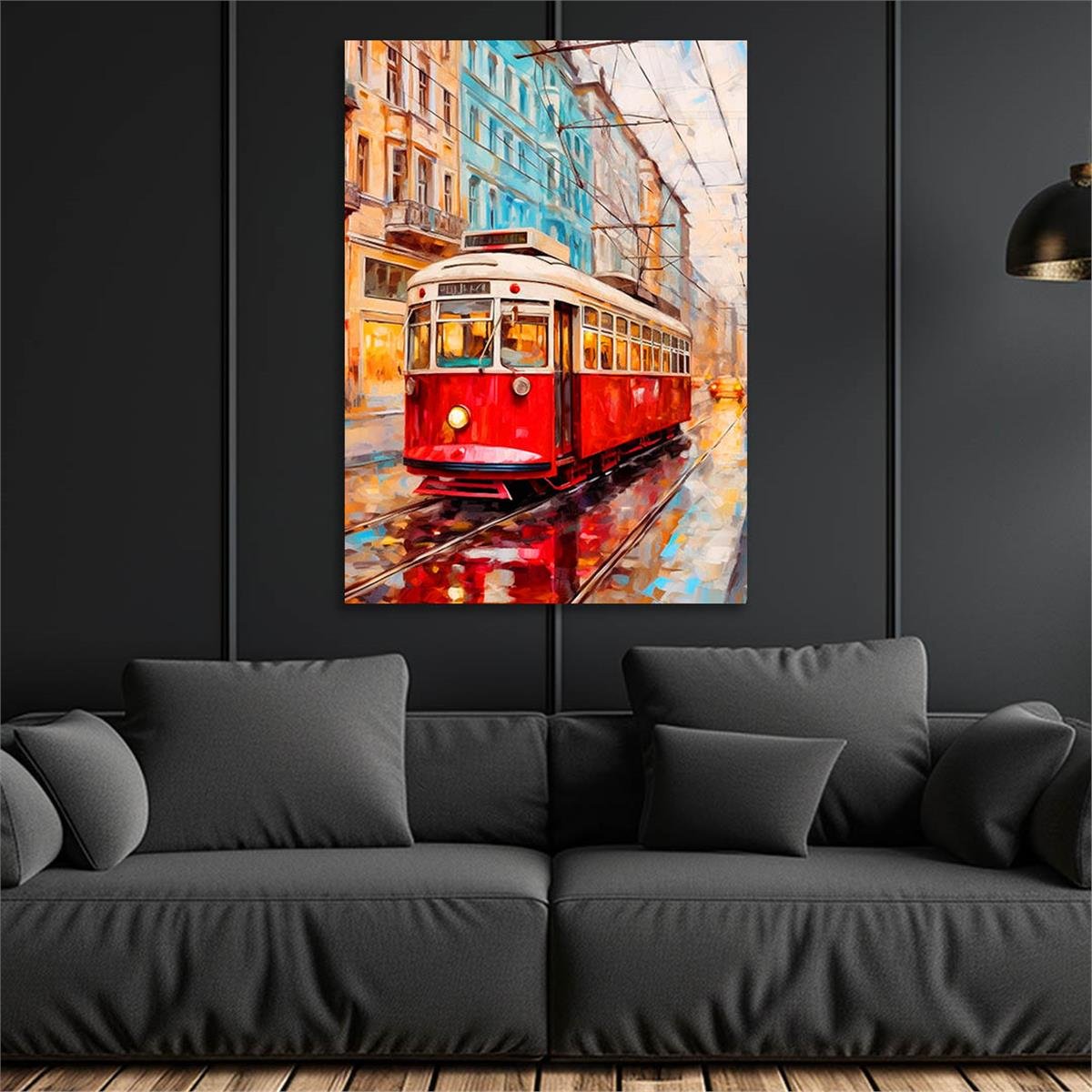 Dikey Sanat Temalı Cam Tablo 531