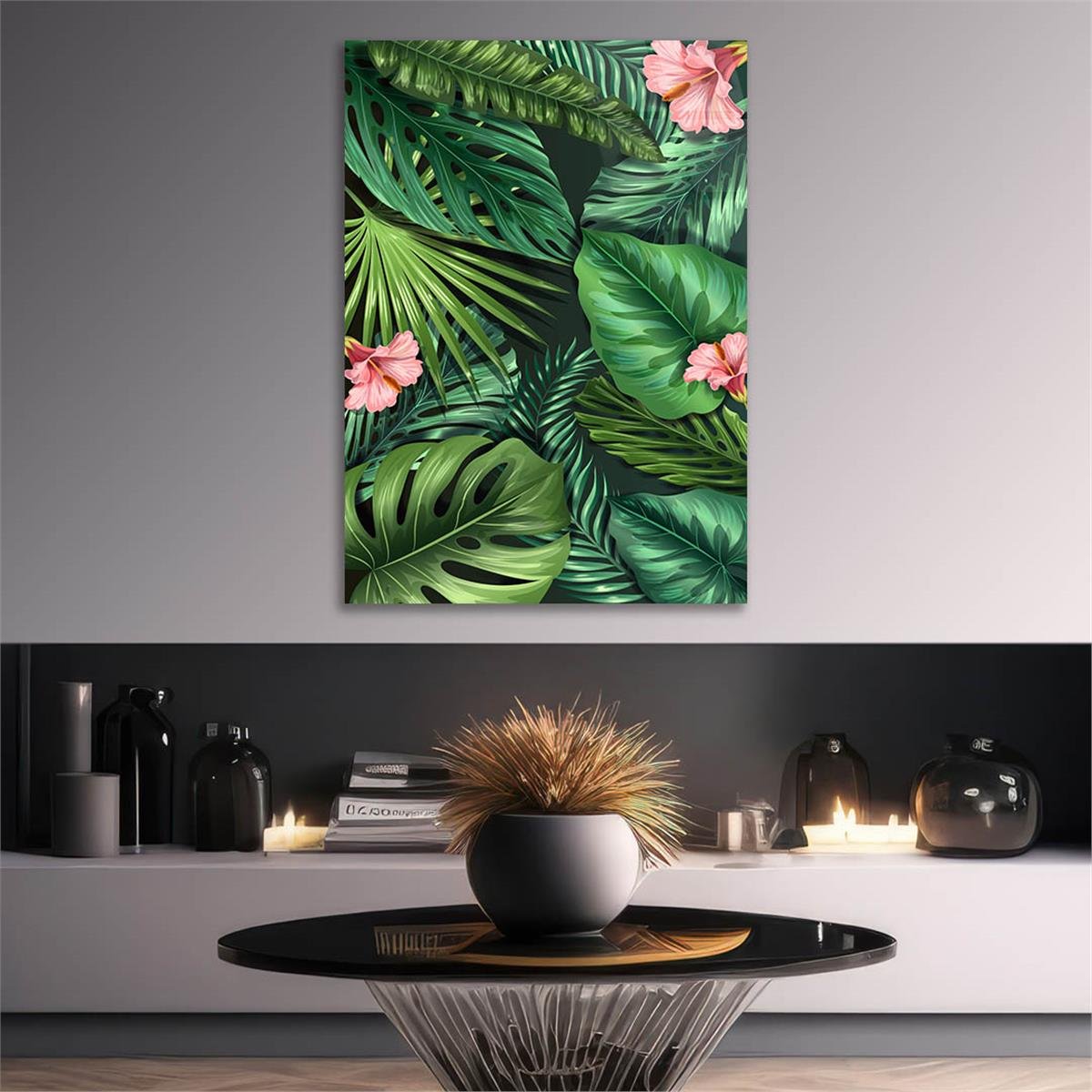 Dikey Sanat Temalı Cam Tablo 377