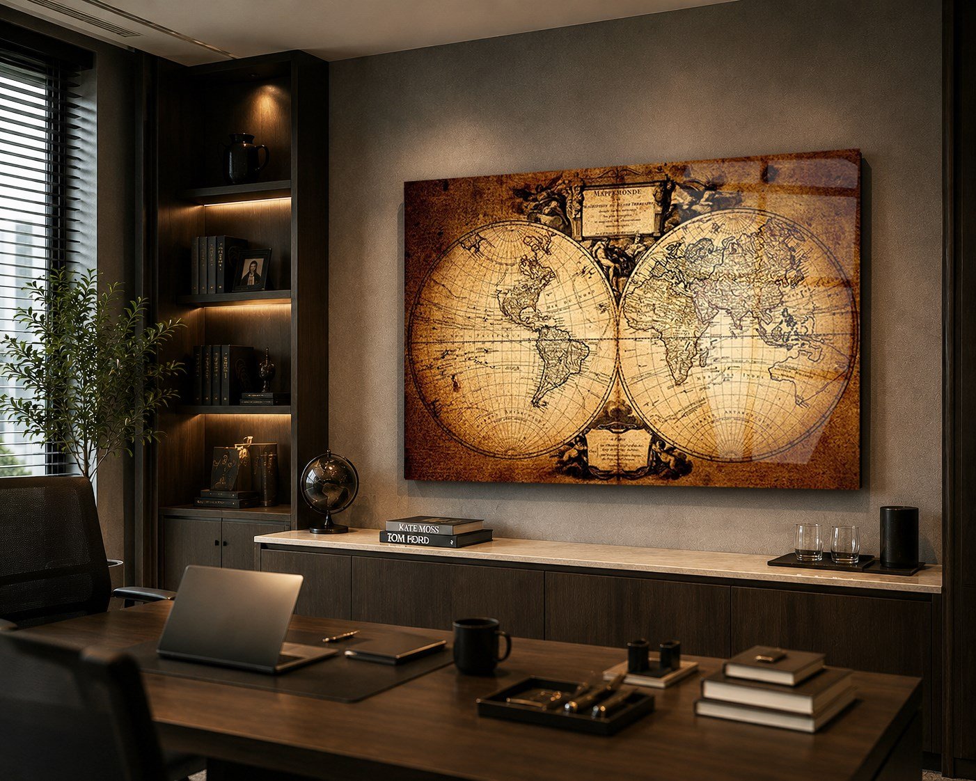 The World Map Of Piri Reis 1513 Tempered Glass Wall Art