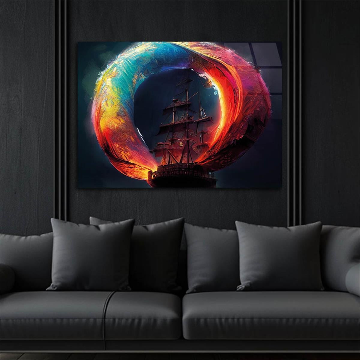 Horizontal Natured-Themed Tempered Glass Wall Art 276