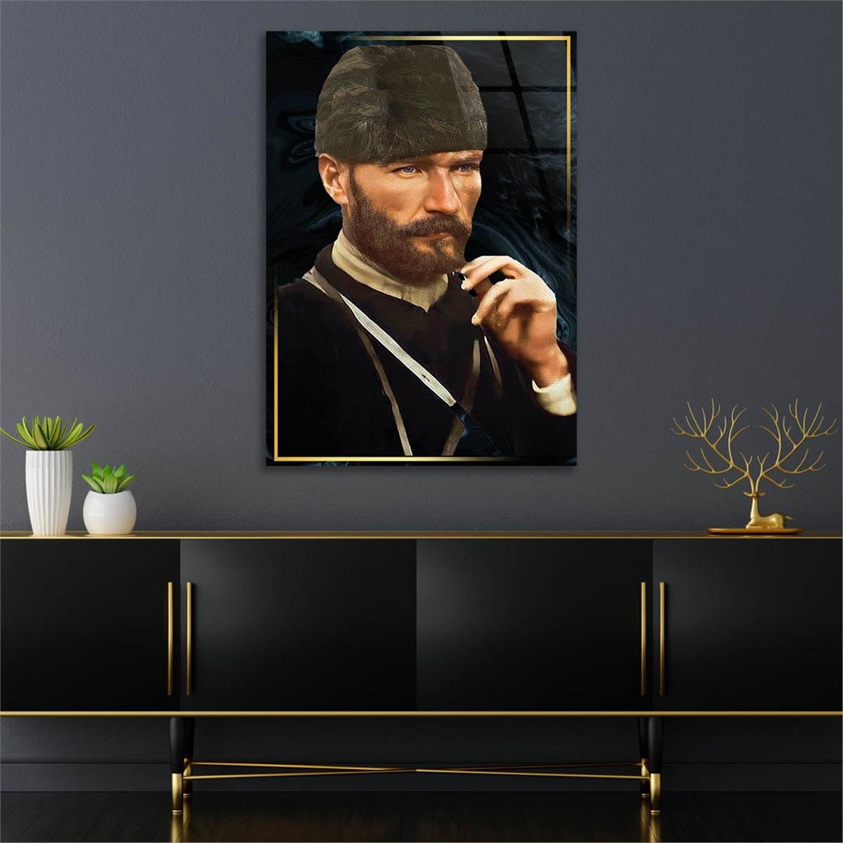 MUSTAFA KEMAL ATATÜRK Tempered Glasss Wall Art