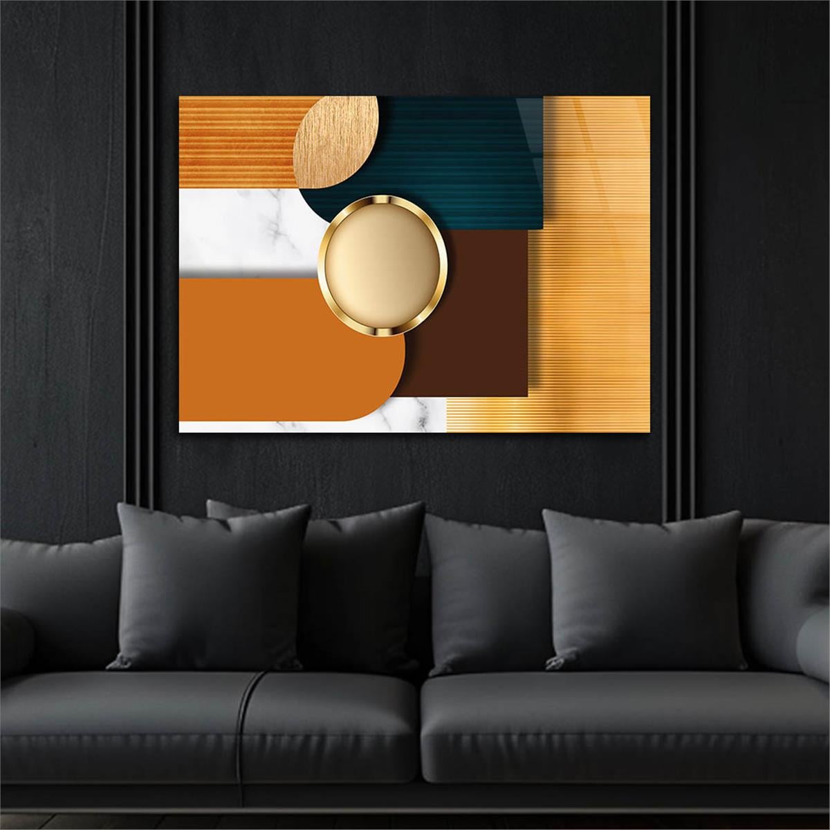 Horizontal Art-Themed Tempered Glass Wall Art 257