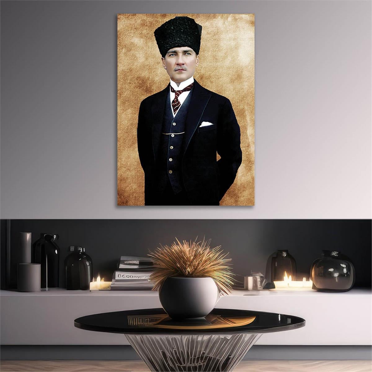 MUSTAFA KEMAL ATATÜRK Tempered Glasss Wall Art