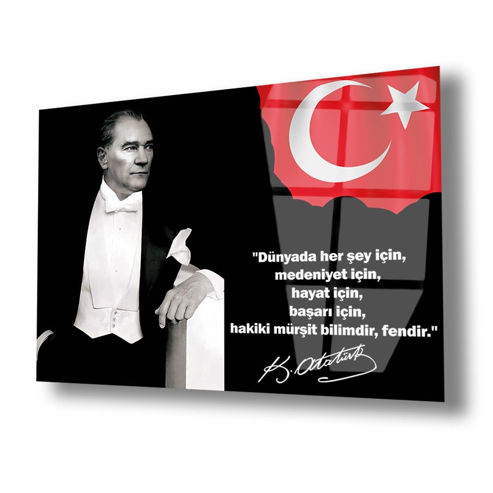 MUSTAFA KEMAL ATATÜRK CAM TABLO 