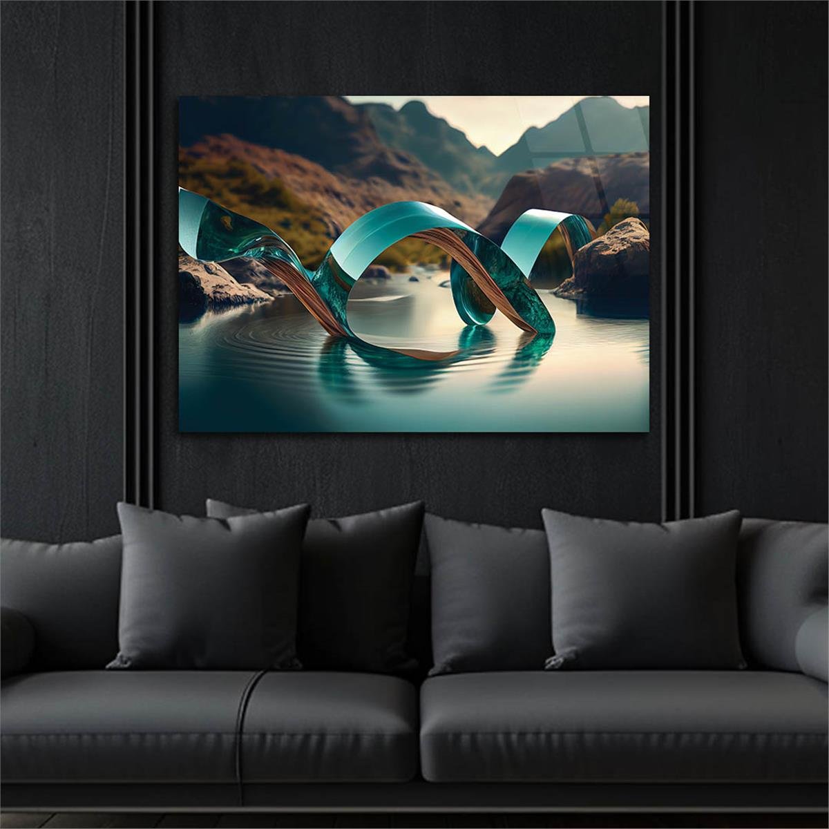 Horizontal Art-Themed Tempered Glass Wall Art 302