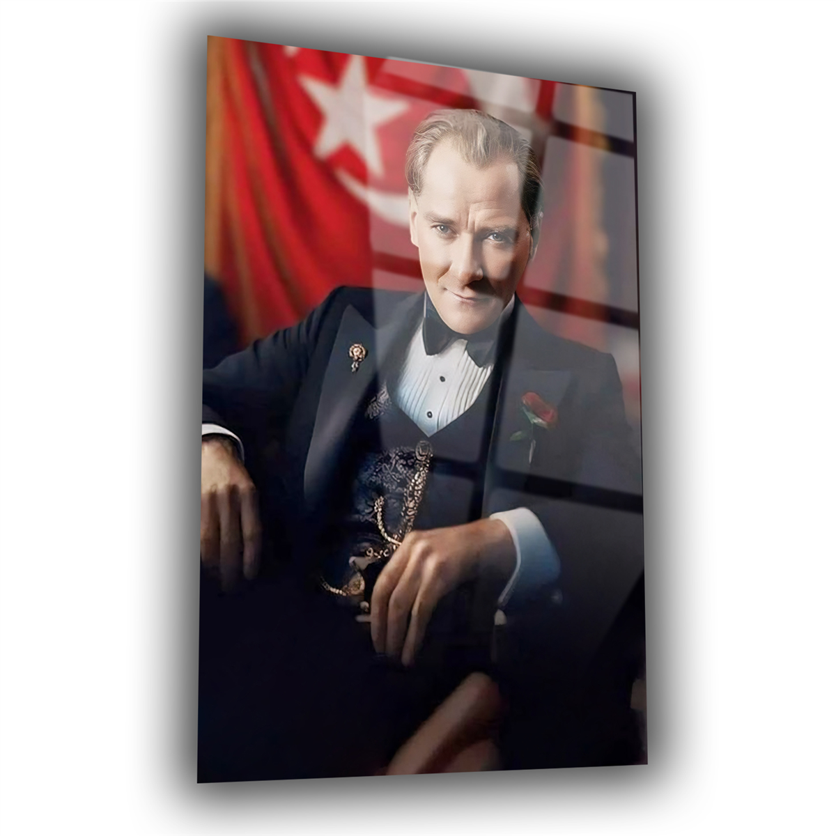 Dikey VatanTemalı Cam Tablo 205
