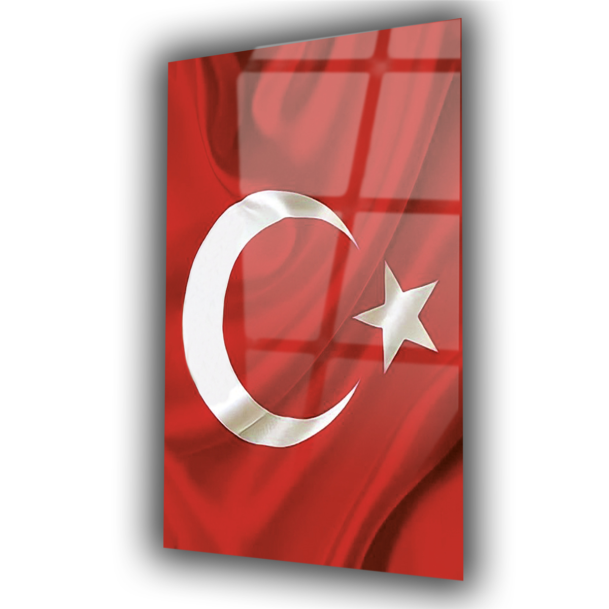 TÜRK BAYRAĞI GÖRSELLİ CAM TABLO
