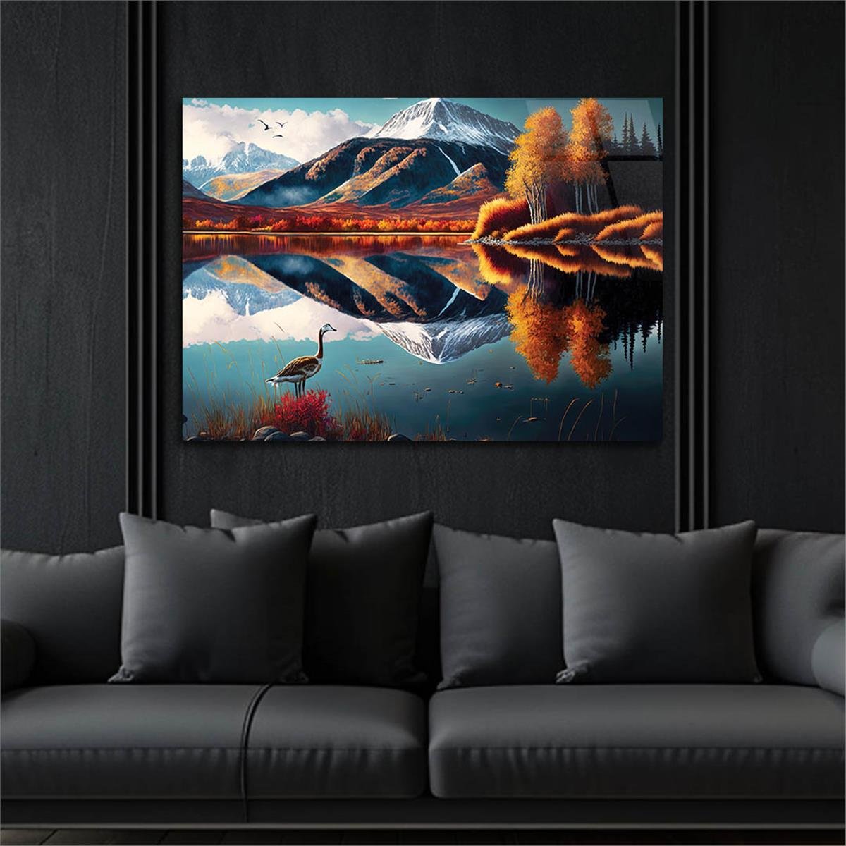 Horizontal Art-Themed Tempered Glass Wall Art 321