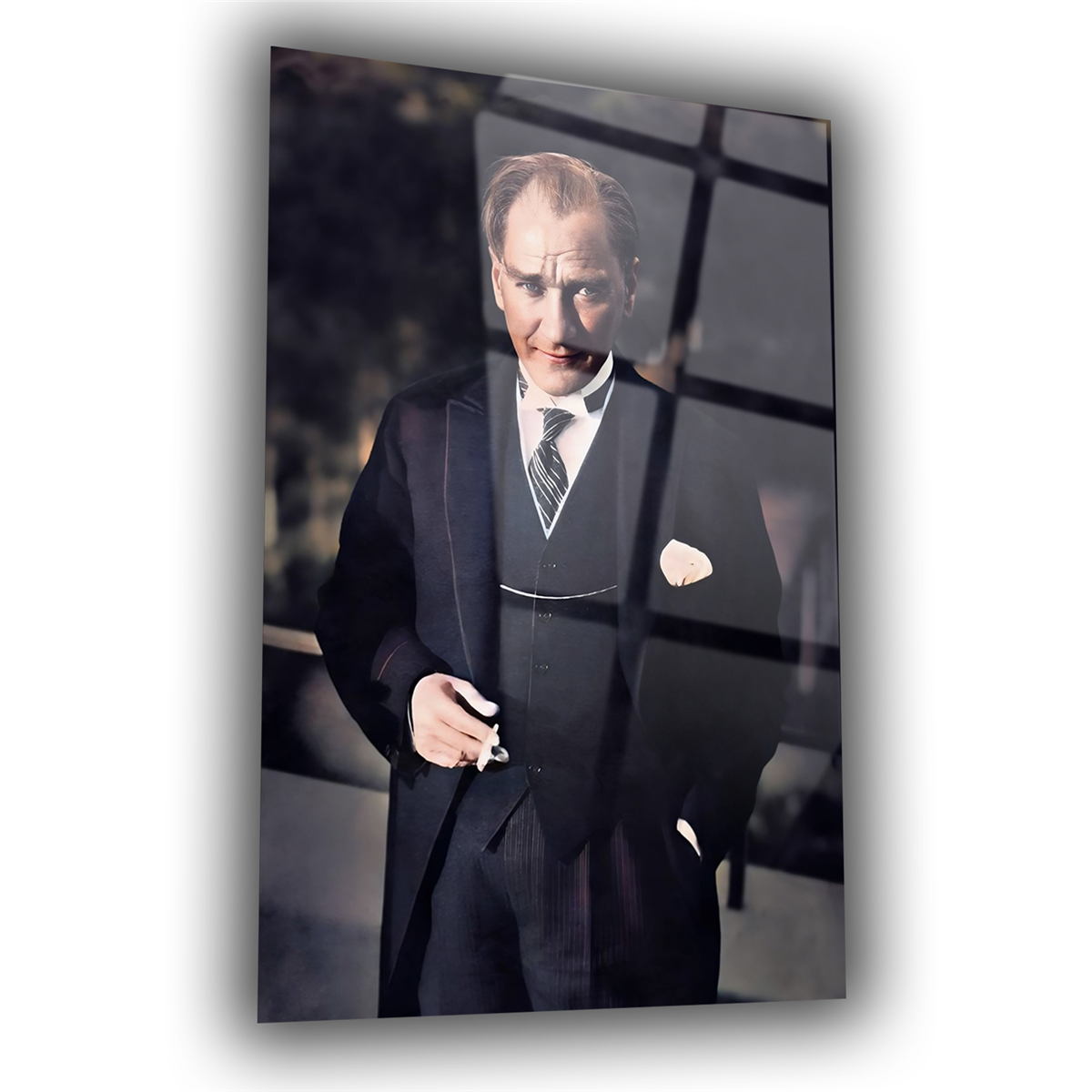 Dikey VatanTemalı Cam Tablo 242