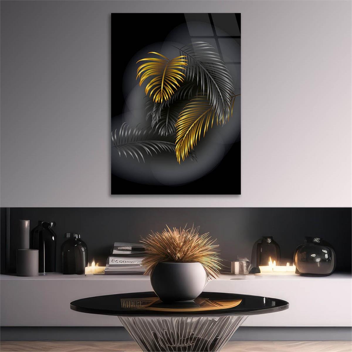 Kunst Thema auf bedrucktem Glas