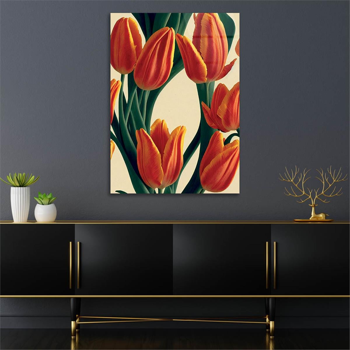 Vertical Tempered Glasss Wall Arts Art-Themed236