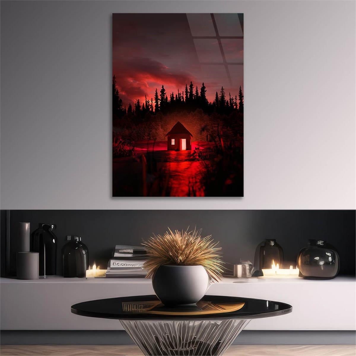 Tempered Glasss Wall Arts Natured-Themed