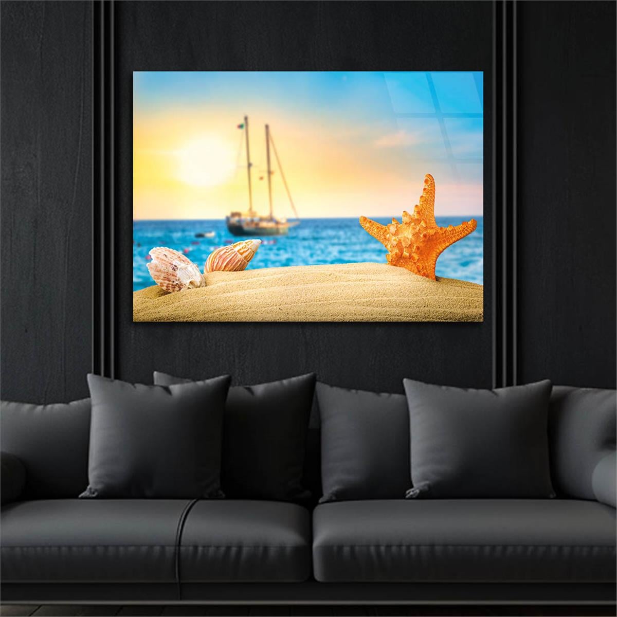 Horizontal Art-Themed Tempered Glass Wall Art 270