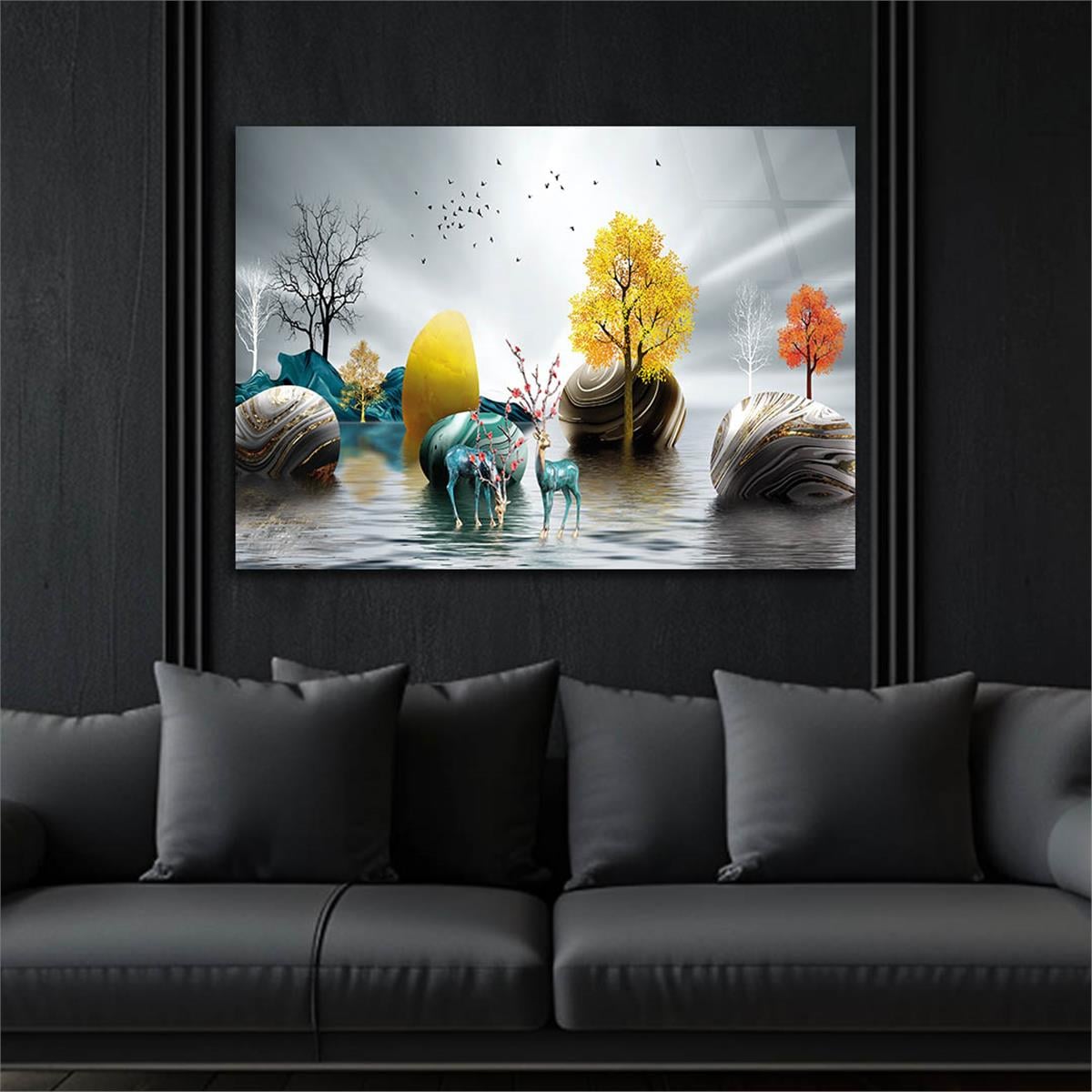 Tempered Glasss Wall Arts Art-Themed