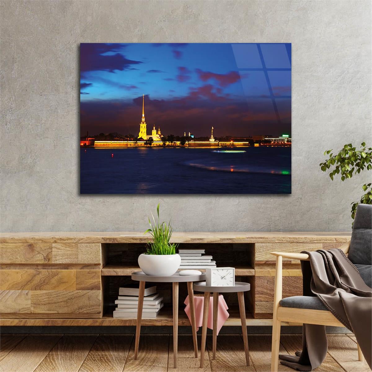 Horizontal Natured-Themed Tempered Glass Wall Art 272