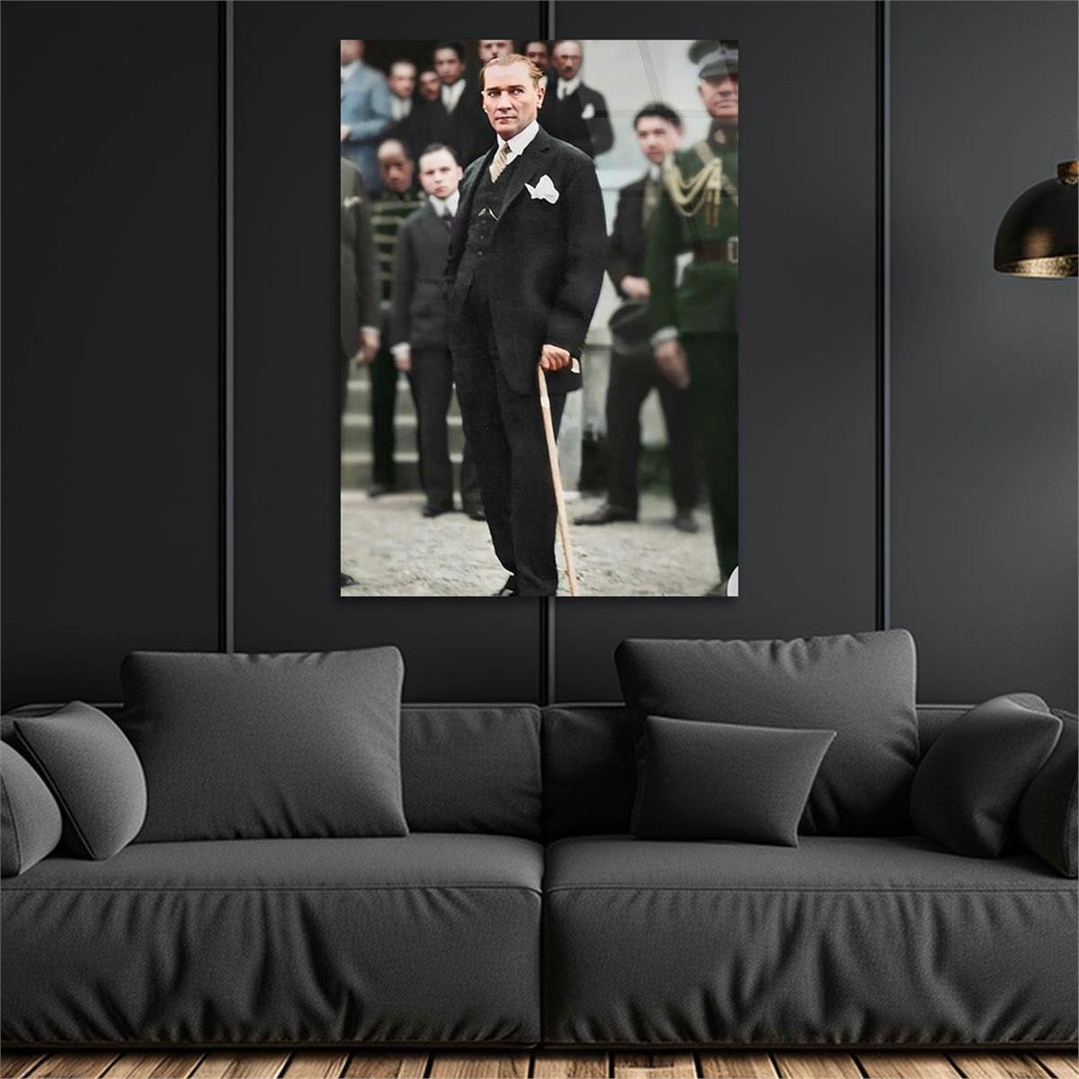 Dikey VatanTemalı Cam Tablo 218