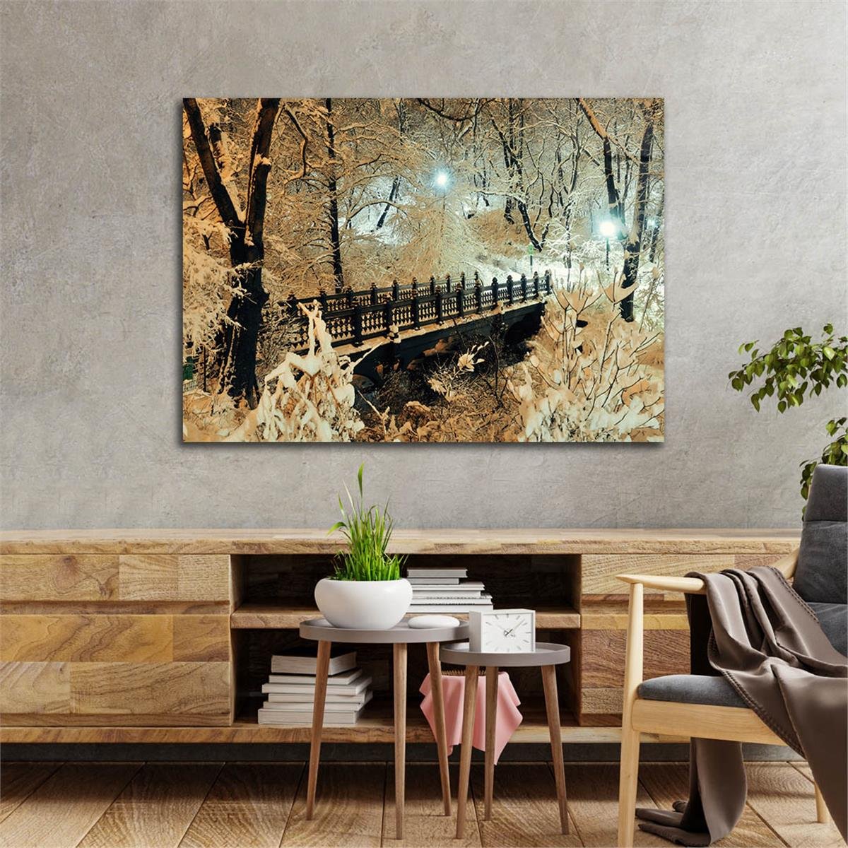 Horizontal Natured-Themed Tempered Glass Wall Art 271