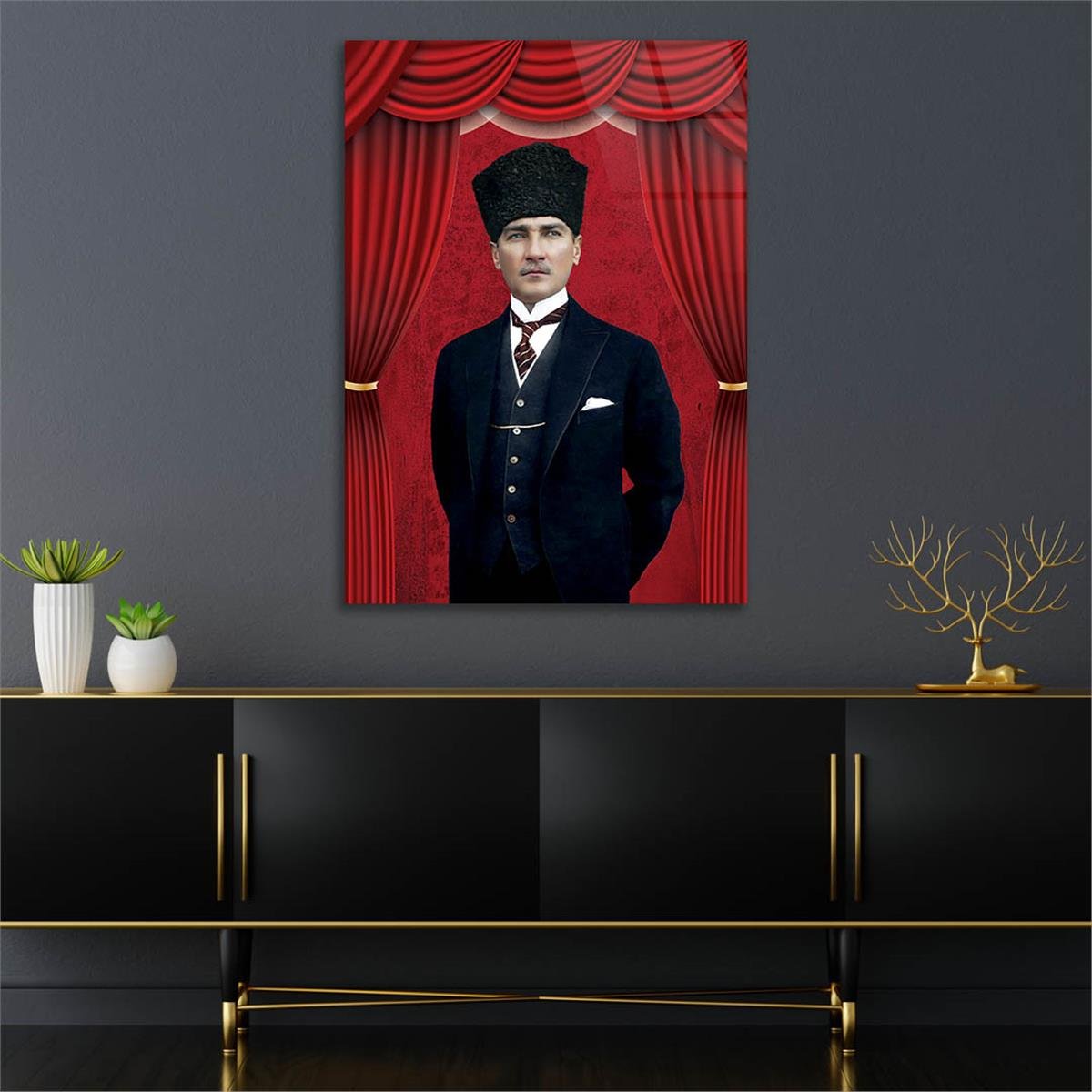 MUSTAFA KEMAL ATATÜRK Tempered Glasss Wall Art