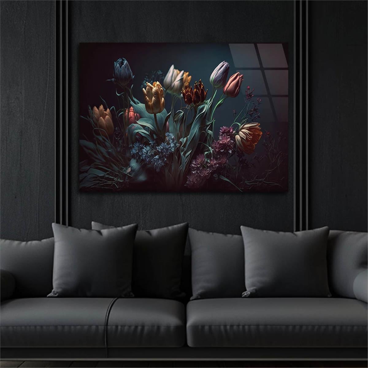 Horizontal Natured-Themed Tempered Glass Wall Art 306