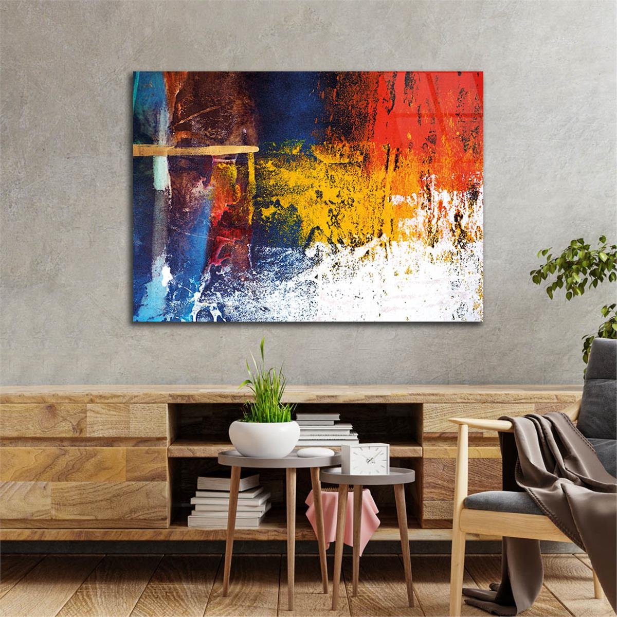 Horizontal Art-Themed Tempered Glass Wall Art 344