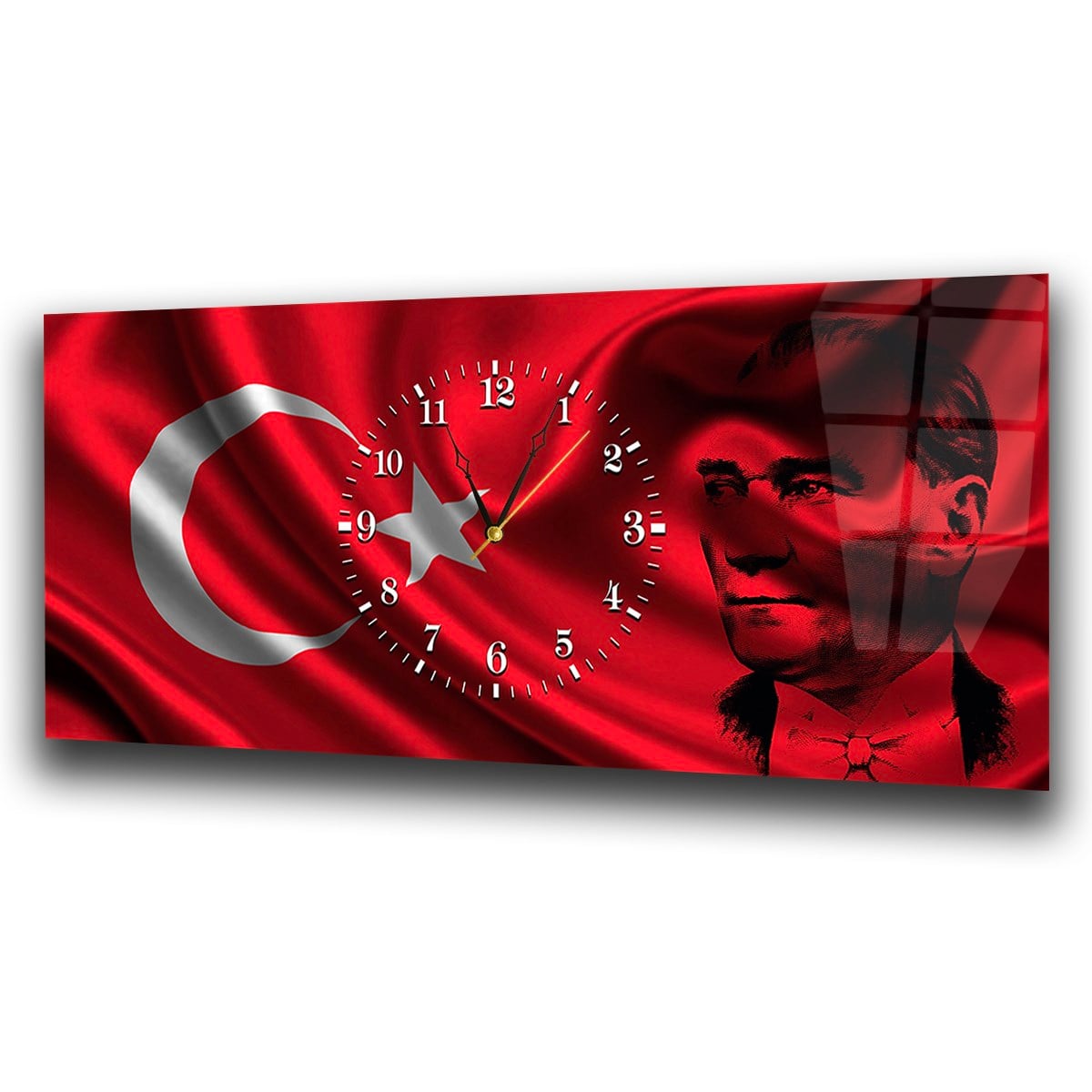 Middle-Clock, Homeland-Themed Horizontal Glass Wall Painting 062