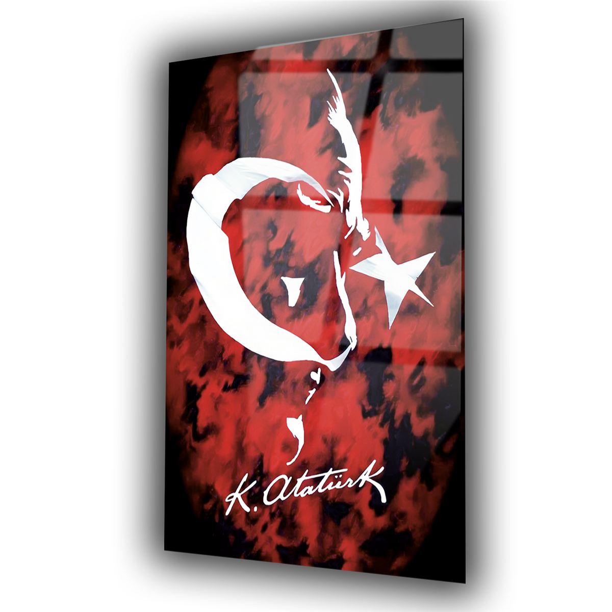 MUSTAFA KEMAL ATATÜRK GÖRSELLİ CAM TABLO
