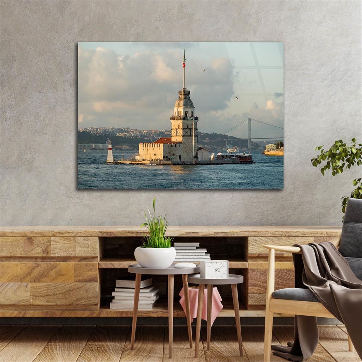 Horizontal Natured-Themed Tempered Glass Wall Art 269