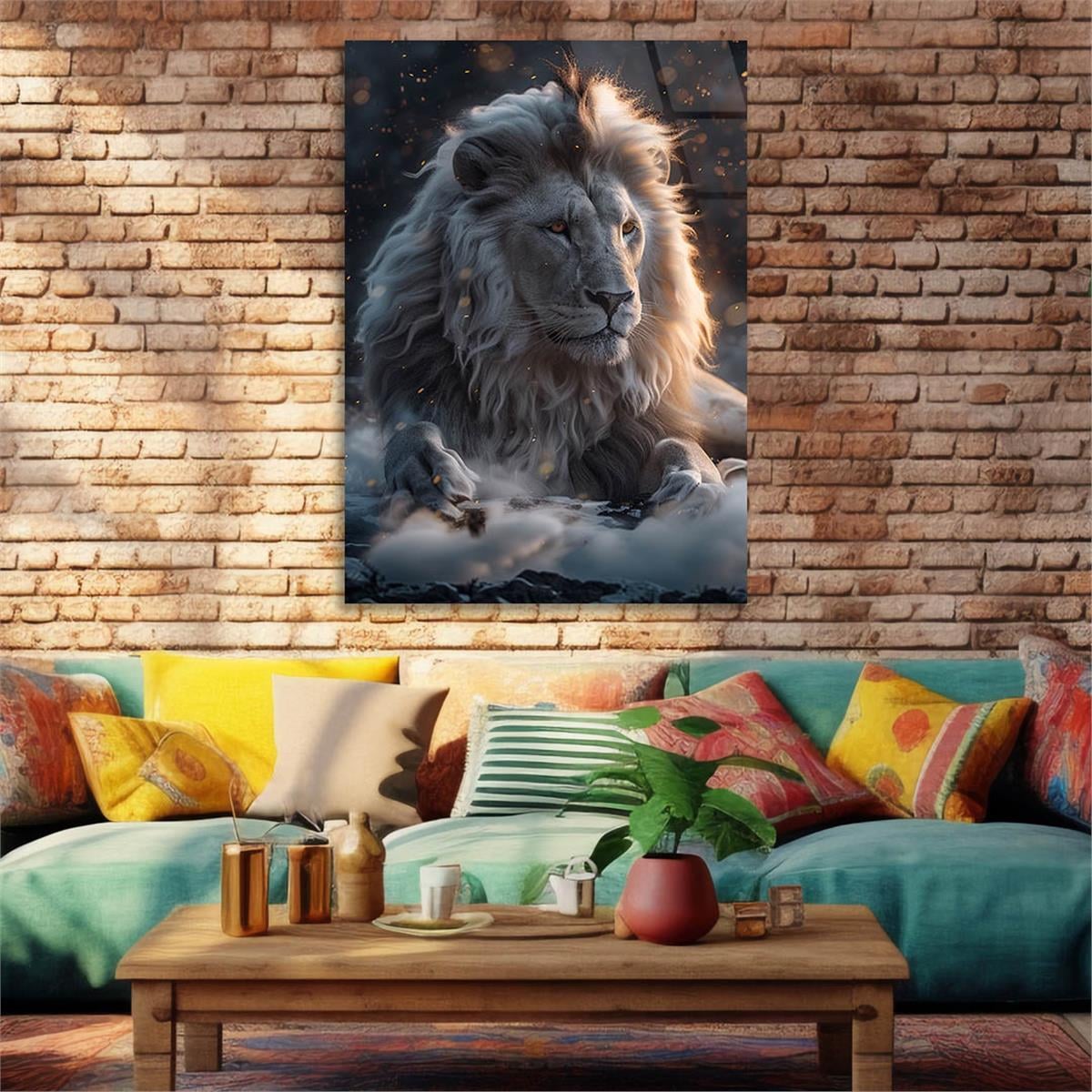 Dikey Doğa Temalı Cam Tablo 339