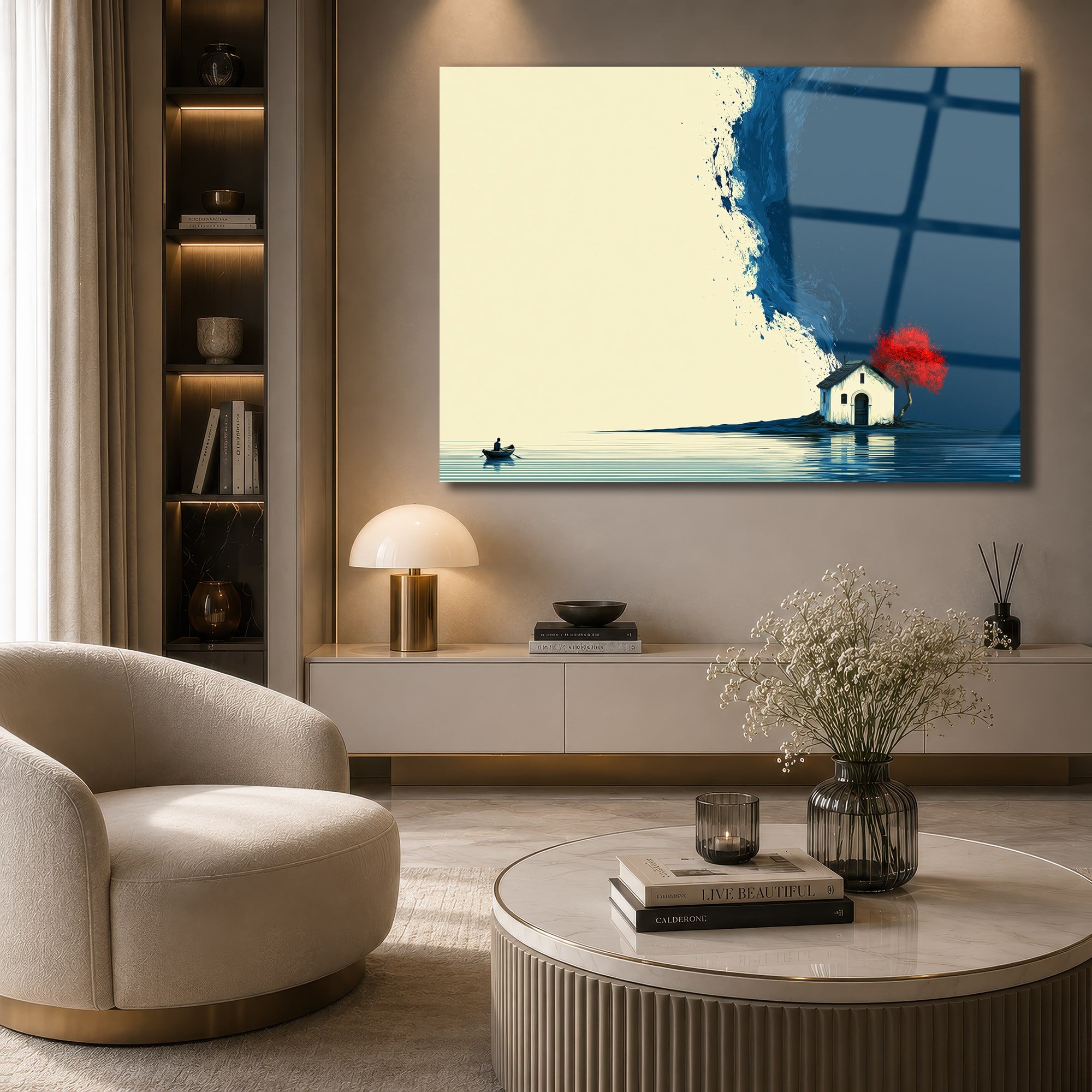 Horizontal Art-Themed Tempered Glass Wall Art 570