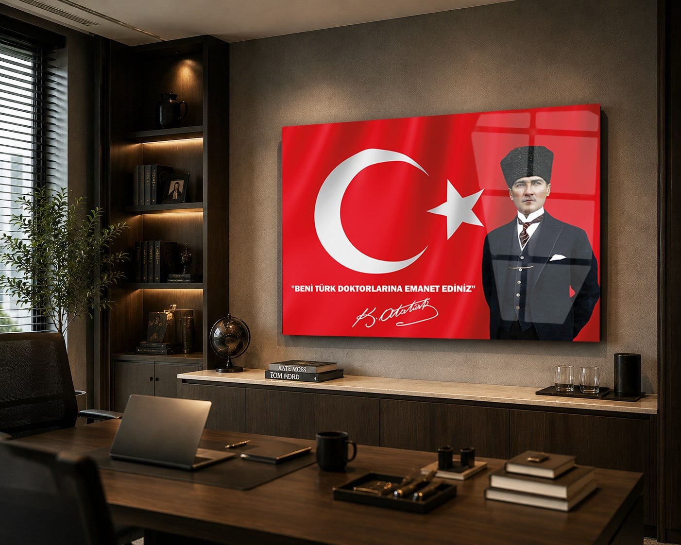 MUSTAFA KEMAL ATATÜRK CAM TABLO 