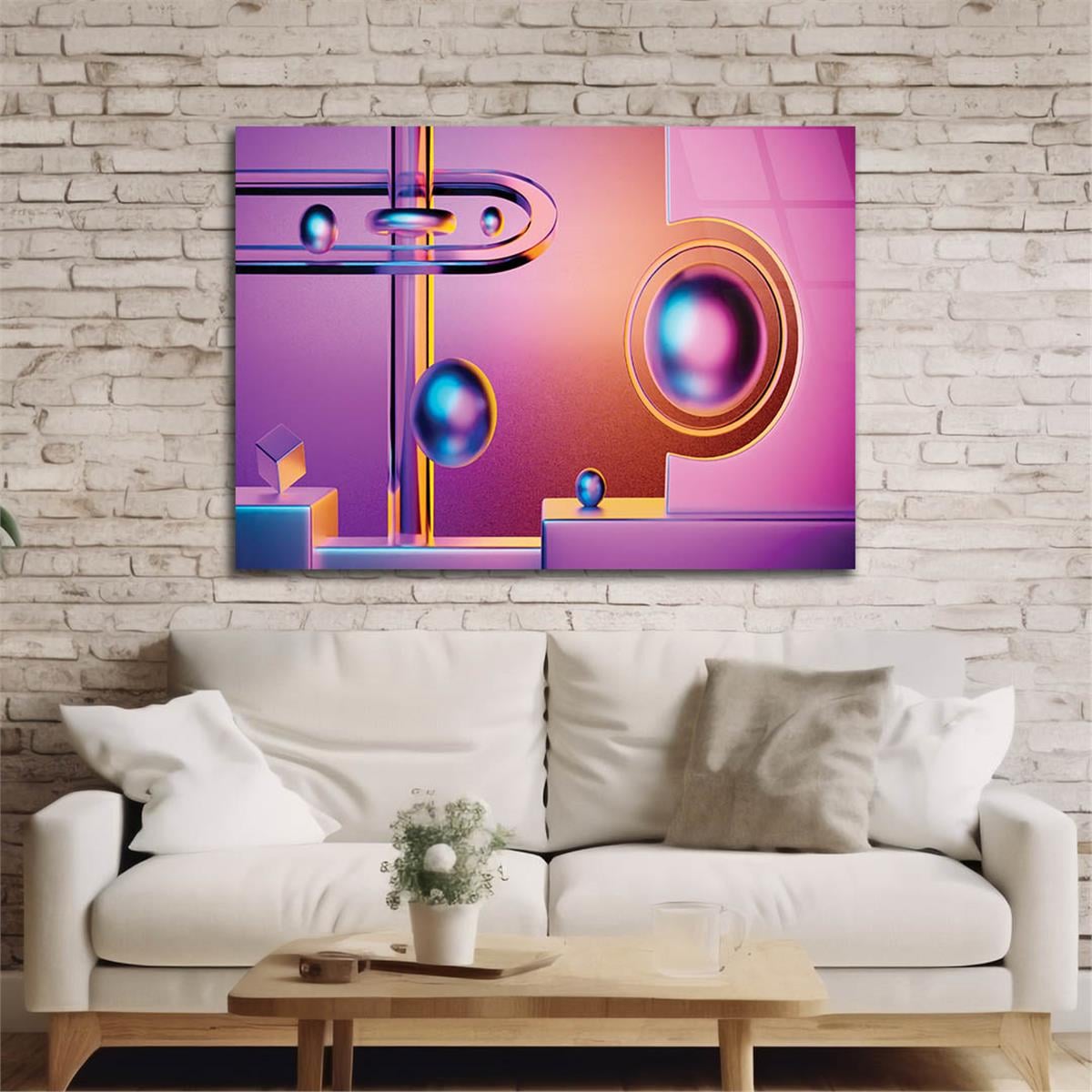 Horizontal Art-Themed Tempered Glass Wall Art 350