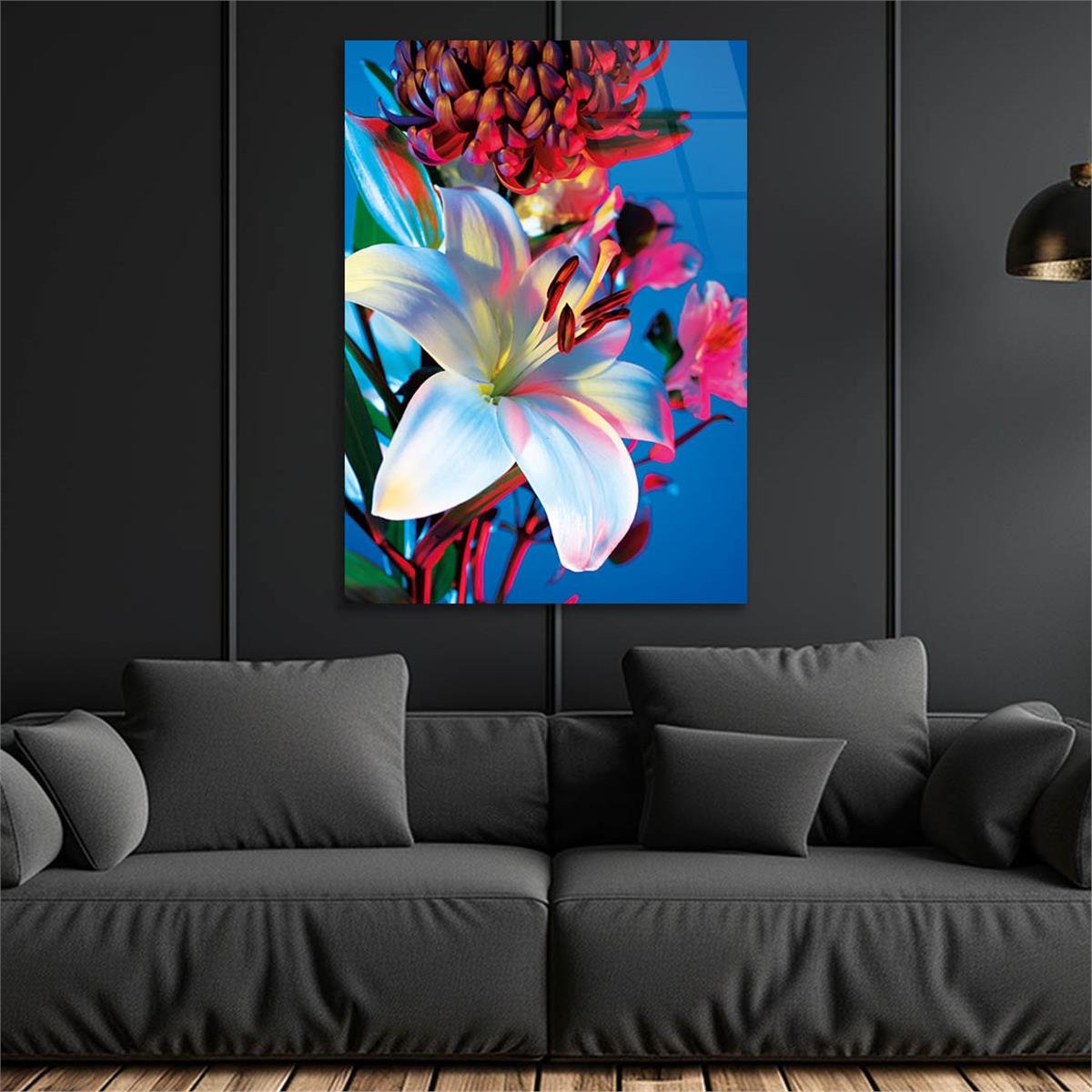 Vertical Tempered Glasss Wall Arts Natured-Themed160