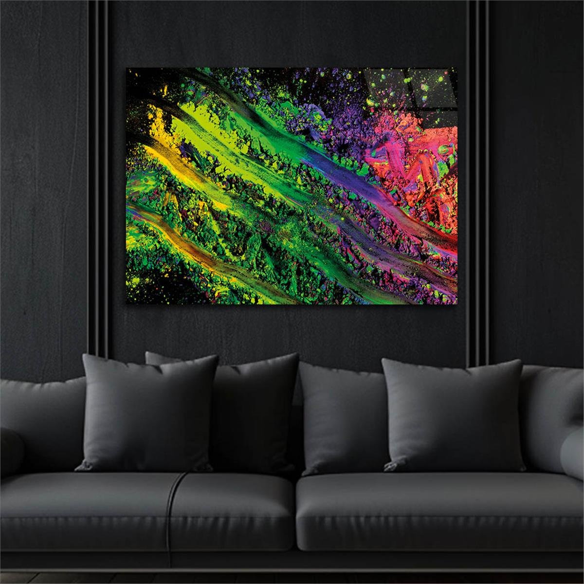 Horizontal Art-Themed Tempered Glass Wall Art 349