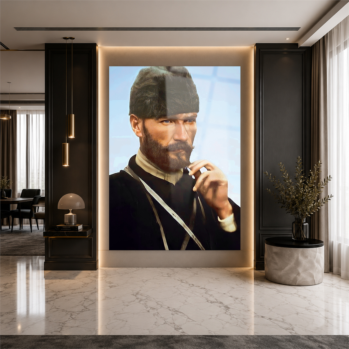 MUSTAFA KEMAL ATATÜRK GÖRSELLİ CAM TABLO