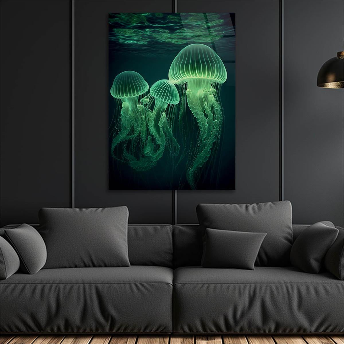 Vertical Tempered Glasss Wall Arts Natured-Themed220