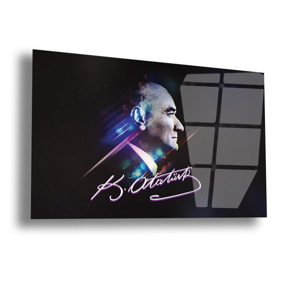 Yatay Vatan Temalı Cam Tablo79