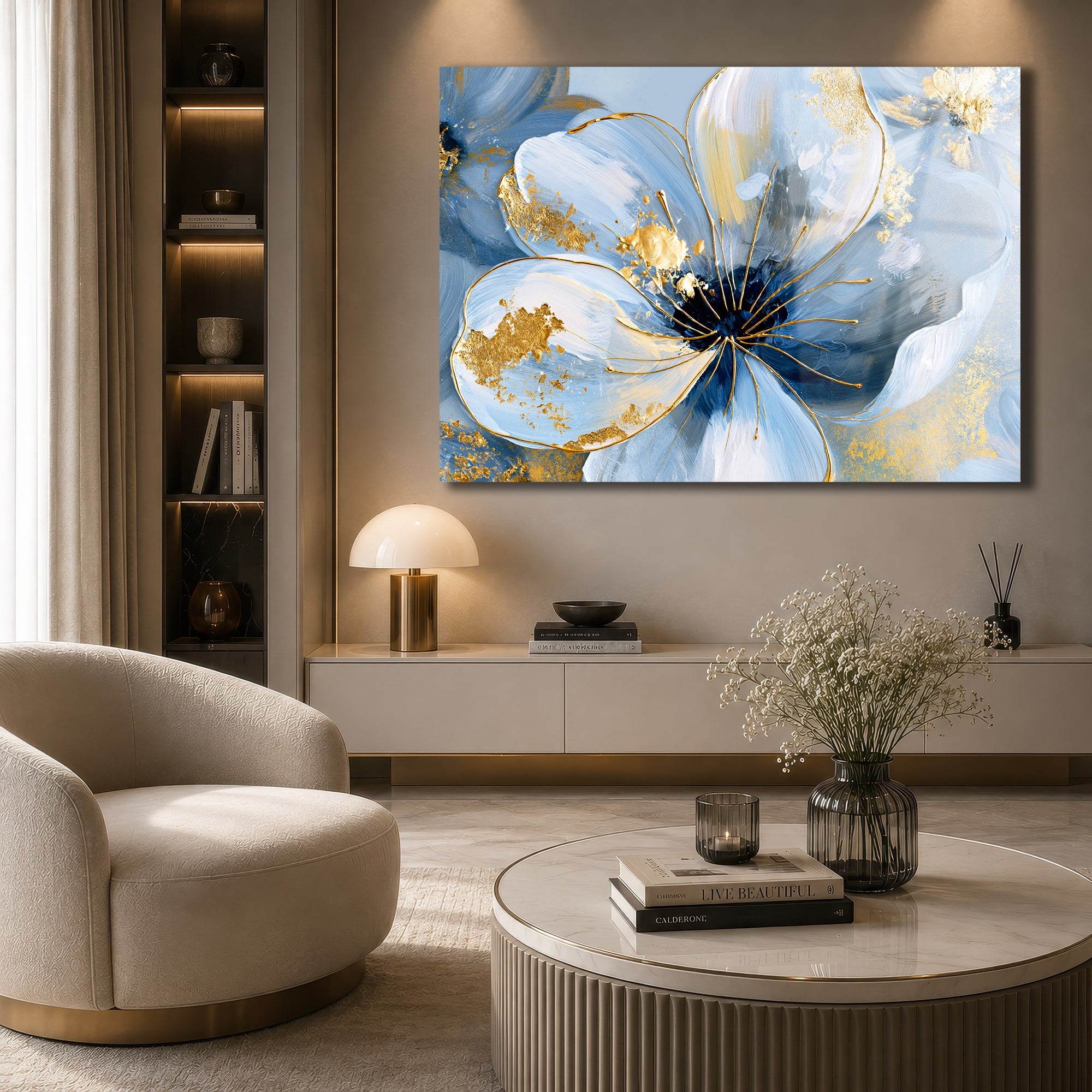 Horizontal Art-Themed Tempered Glass Wall Art 573
